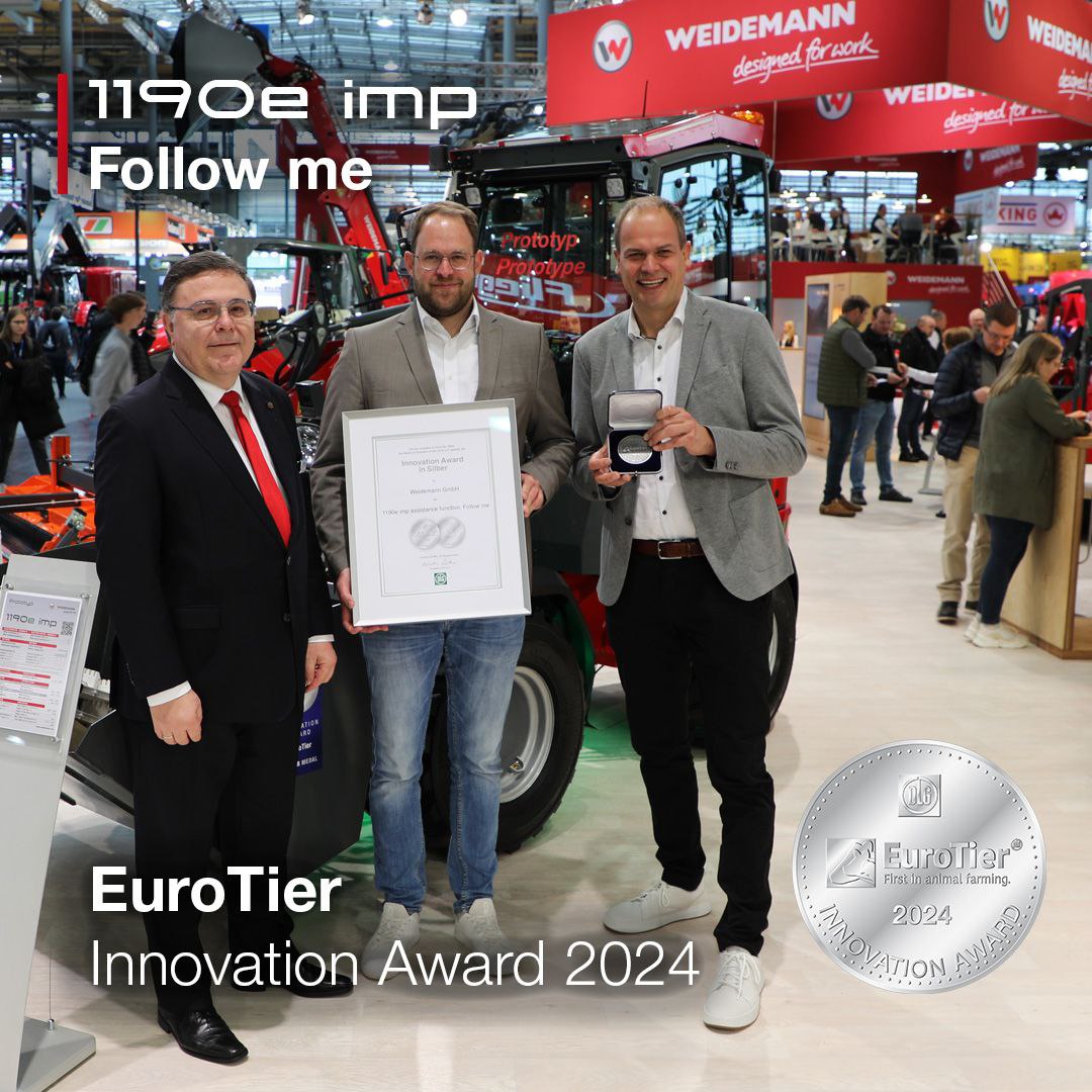 Срібло для Weidemann на премії EuroTier Innovation Award!